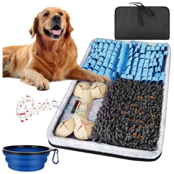Alfombrilla de olfateo para perros. Es un juguete que fomenta la estimulación mental y el entrenamiento.