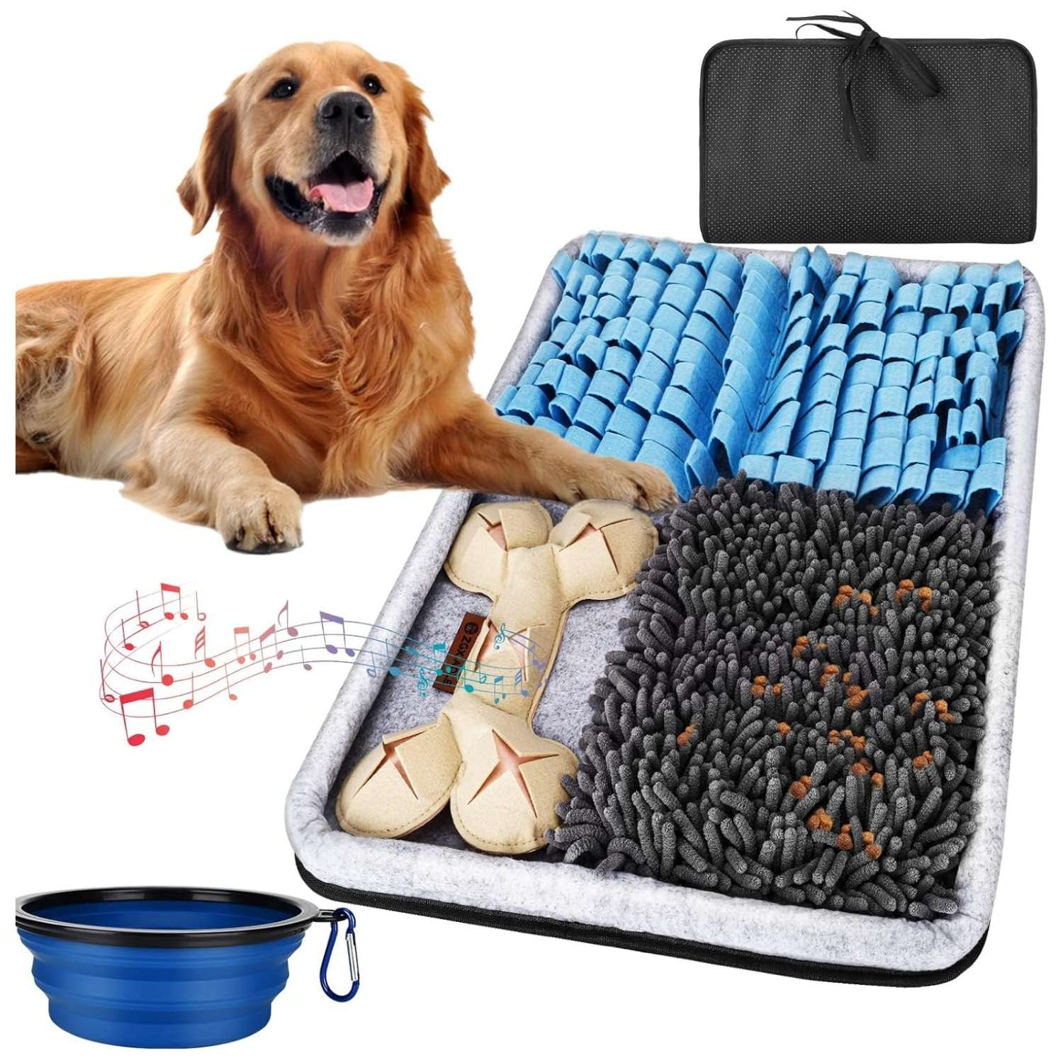Alfombrilla de olfateo para perros. Es un juguete que fomenta la estimulación mental y el entrenamiento.