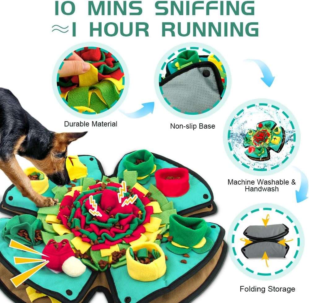 Alfombrilla de olfateo para perros. Es un juguete interactivo que ayuda a estimular la mente de la mascota.