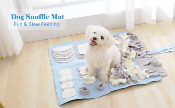 Alfombrilla de olfateo para perros pequeños y medianos. Es un juguete que fomenta la estimulación mental y la alimentación lenta.