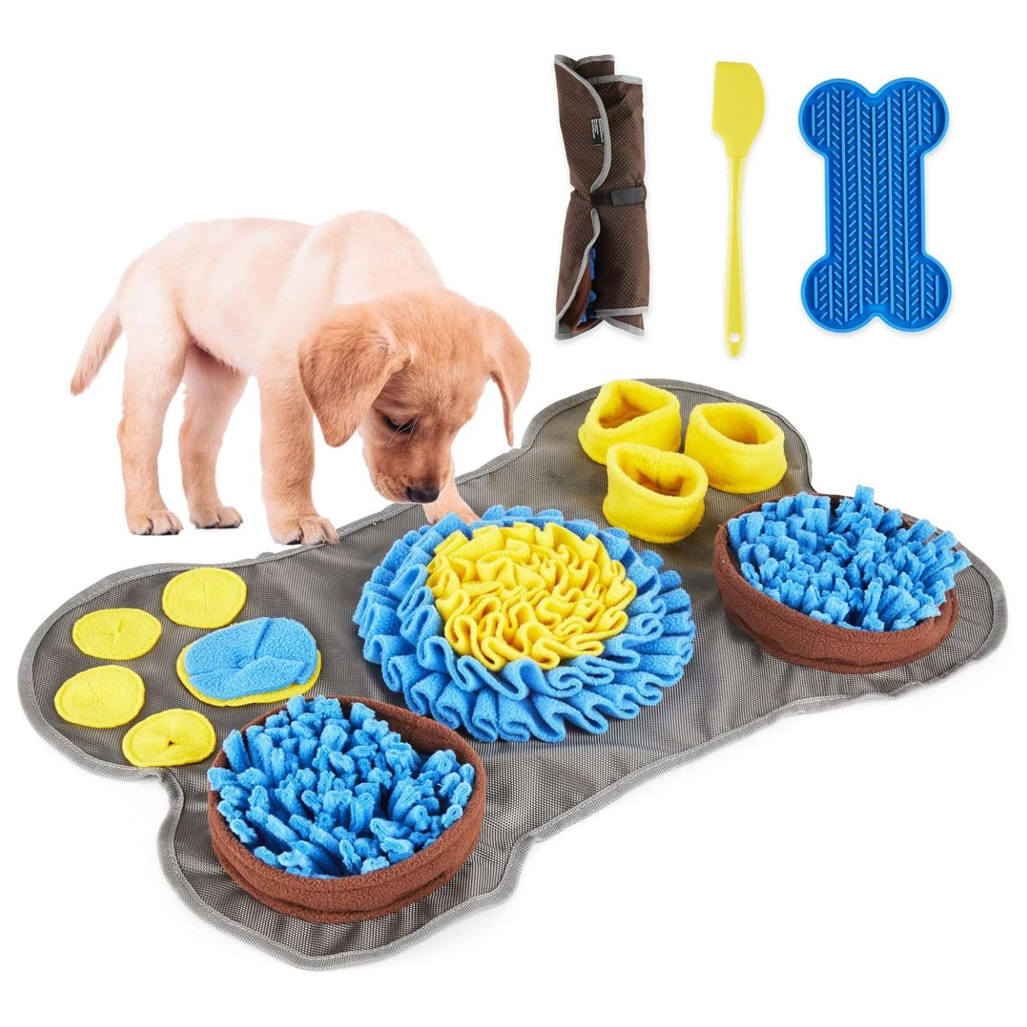 Alfombrilla de olfateo XL para perros. Es un juguete que fomenta la estimulación mental y la alimentación lenta.