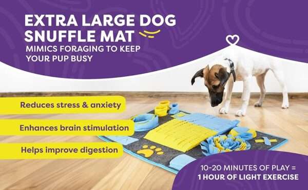 Alfombrilla de olfateo XL para perros. Es un juguete que fomenta la estimulación mental y la alimentación lenta.