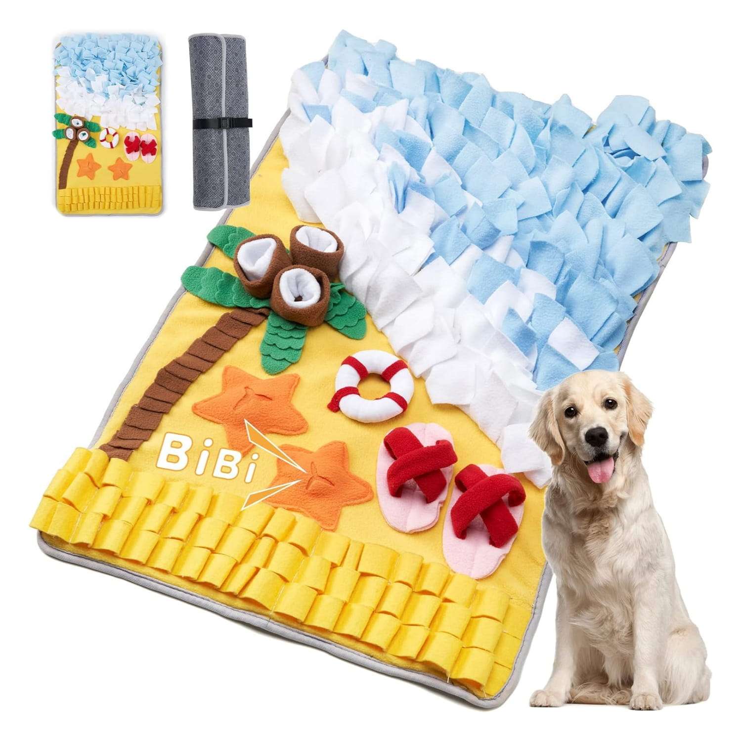 Alfombrilla de olfateo para perros y gatos. Juguete interactivo que estimula mentalmente a la mascota.
