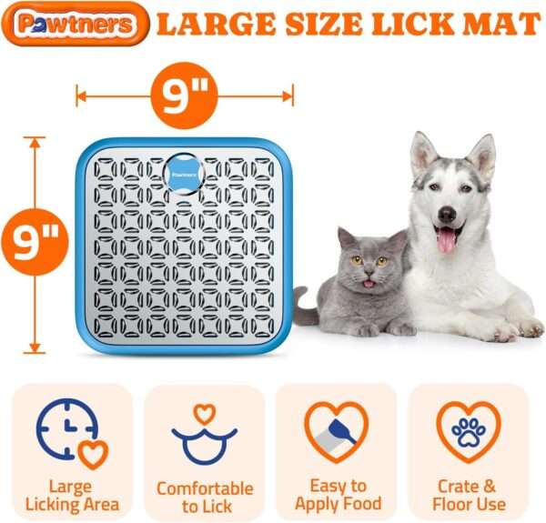 Alfombrilla para lamer de acero inoxidable para perros y gatos. Ayuda a reducir la ansiedad y promueve la alimentación lenta.
