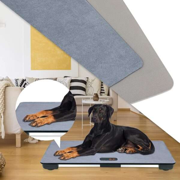 Báscula digital veterinaria para perros grandes, con plataforma antideslizante.