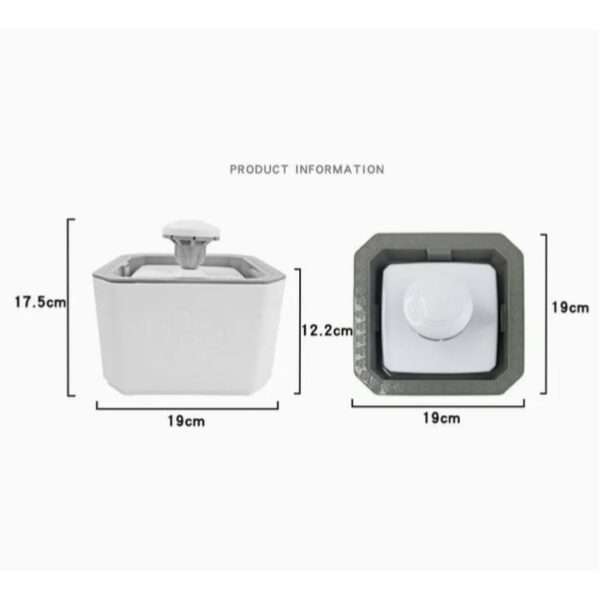Fuente de agua eléctrica con filtro para perros y gatos.