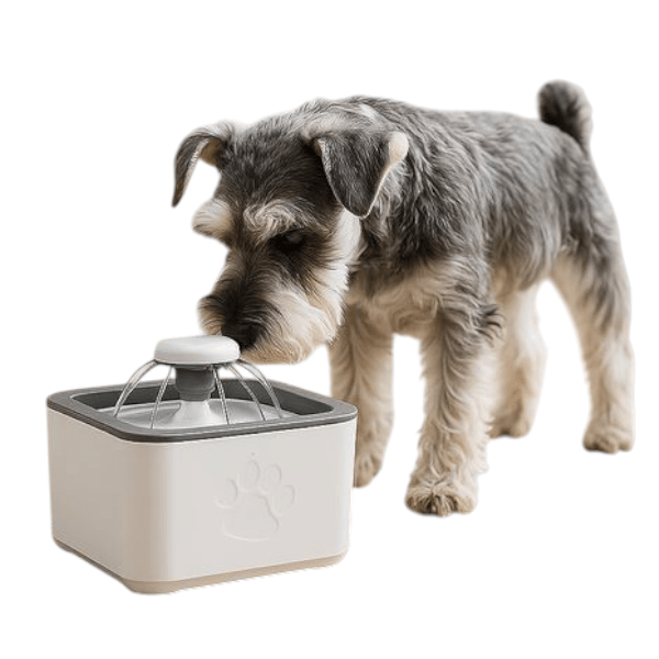 Fuente de agua eléctrica con filtro para perros y gatos.