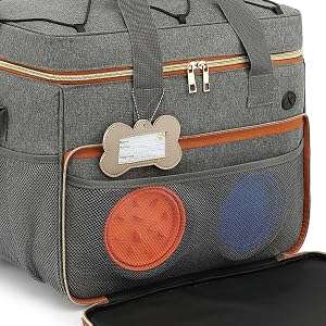 Bolsa de viaje multifuncional para perros y gatos, ideal para escapadas de fin de semana.