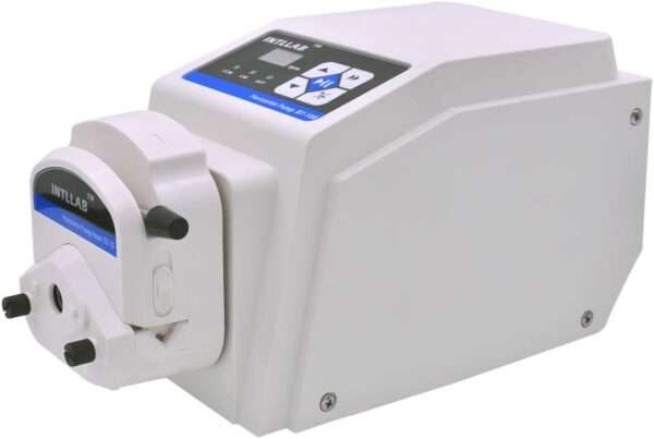 Bomba peristáltica BT100 para uso en clínicas y laboratorios veterinarios.