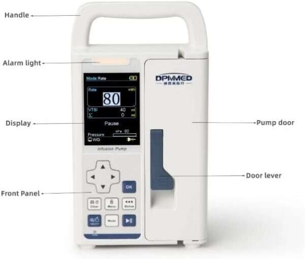 Bomba de infusión veterinaria volumétrica VP3 portátil con pantalla LCD.