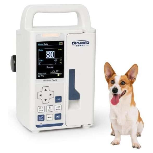 Bomba de infusión veterinaria volumétrica VP3 portátil con pantalla LCD.
