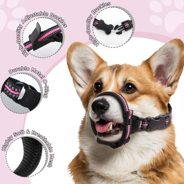 Bozal suave y transpirable para perros de distintos tamaños.