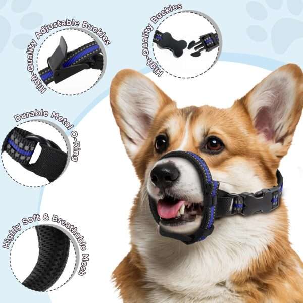 Bozal suave y transpirable para perros de distintos tamaños.