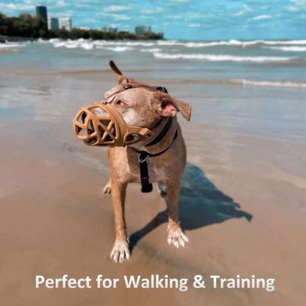 Bozal de cesta para perros grandes. Es un bozal antimordidas, ideal para entrenamiento.