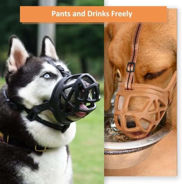 Bozal de cesta para perros grandes. Es un bozal antimordidas, ideal para entrenamiento.