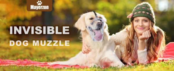 Bozal de PVC vinilo resistente y transpirable para perros grandes.