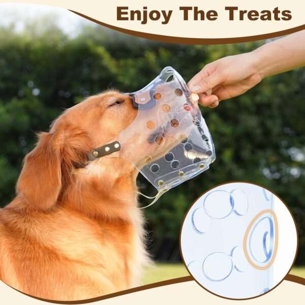 Bozal de PVC vinilo resistente y transpirable para perros grandes.