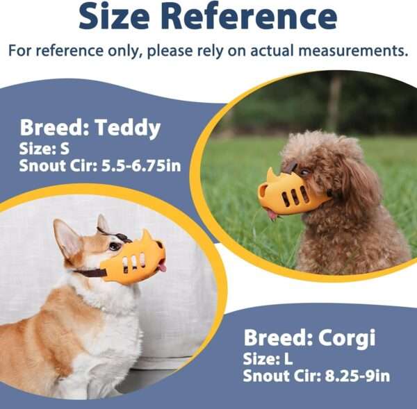 Bozal de silicona suave con diseño de rinoceronte para perros.