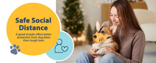Bozal de silicona suave con diseño de rinoceronte para perros.