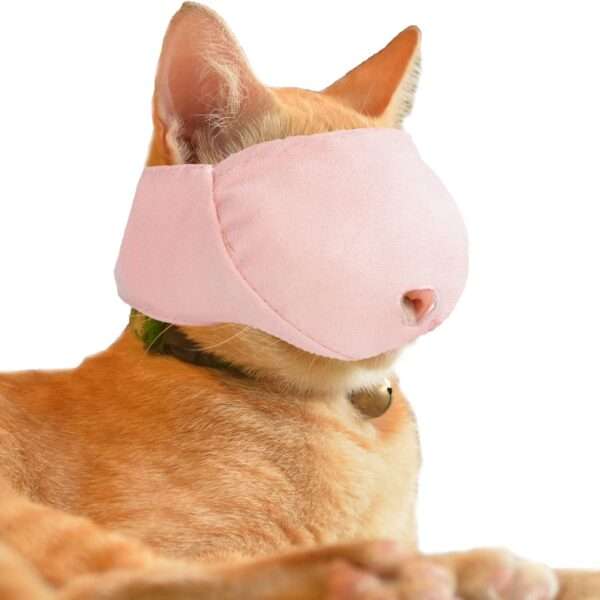 Bozal de tela suave y flexible para gatos.