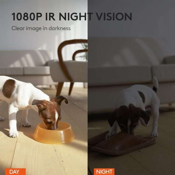 Cámara inteligente para mascotas con dispensador de golosinas, robot móvil, Full HD 1080P, Wi-Fi y visión nocturna.