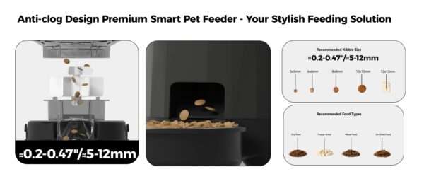 Comedero automático Wi-Fi para gatos, capacidad de 3 litros, con doble fuente de alimentación para Chile.