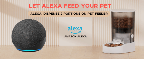 Comedero automático para gatos, con batería recargable, capacidad de 4 litros y Wi-Fi de doble banda en Chile.