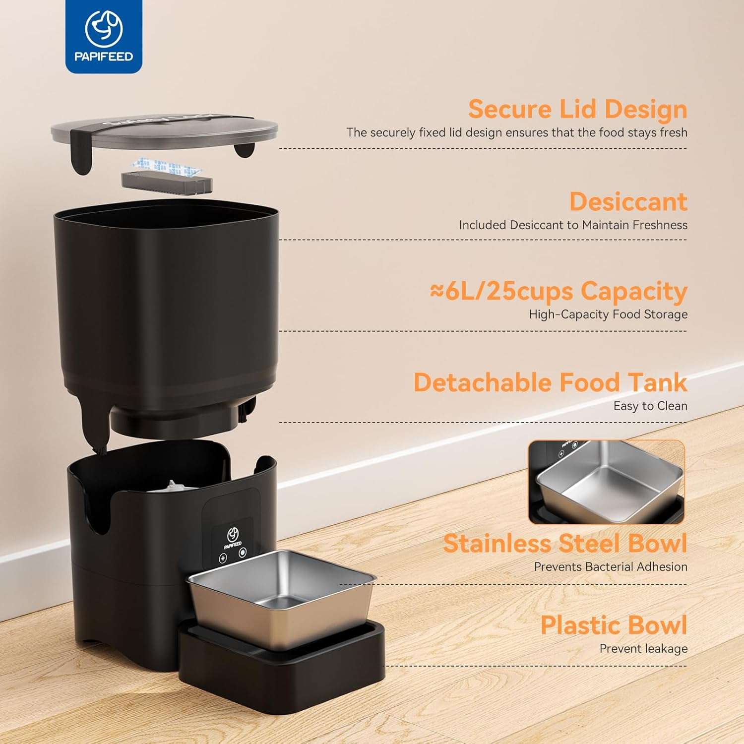 Comedero Automático Wi-Fi para Gatos (4 L) - Doble Banda y Batería Recargable - Imagen 7
