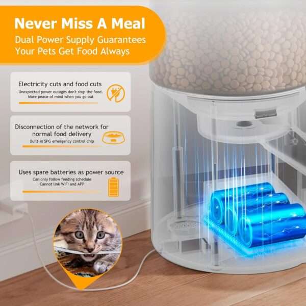 Comedero automático Wi-Fi para gatos y perros, capacidad de 3 litros, con control por aplicación para Chile.