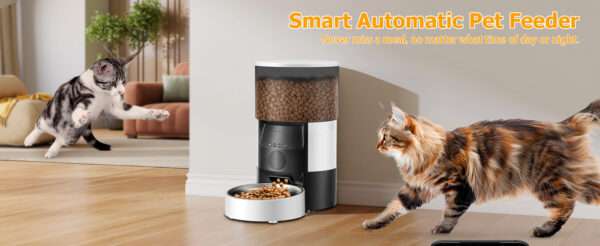 Comedero automático Wi-Fi para gatos y perros, capacidad de 3 litros, con control por aplicación para Chile.