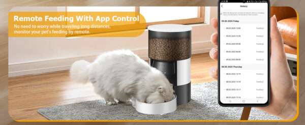 Comedero automático Wi-Fi para gatos y perros, capacidad de 3 litros, con control por aplicación para Chile.