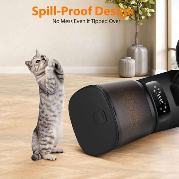 Comedero automático para 2 gatos, programable, con cuencos dobles de acero inoxidable y capacidad de 5 litros en Chile.