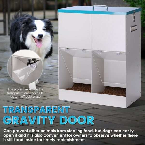 Comedero automático de 20 kg para dos perros grandes, ideal para razas grandes.