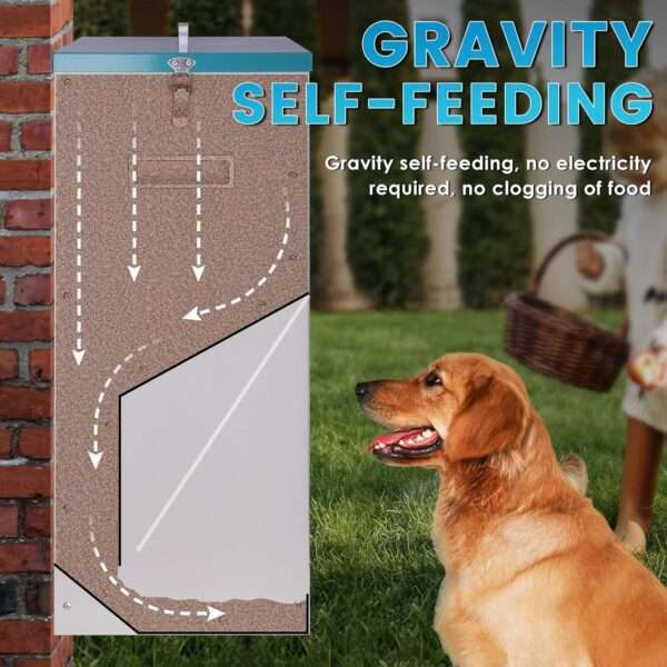 Comedero automático de 20 kg para dos perros grandes, ideal para razas grandes.