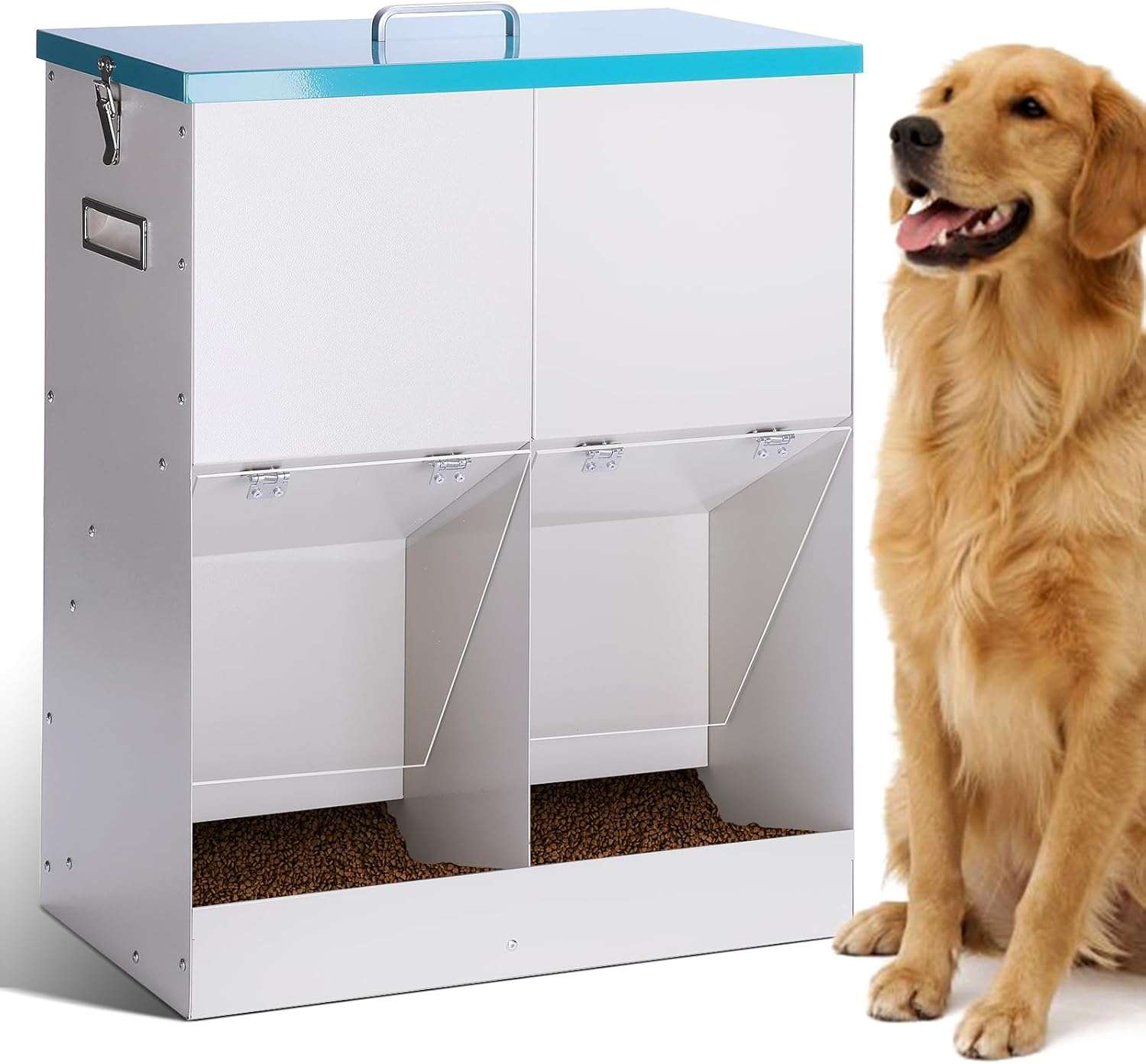 Comedero automático de 20 kg para dos perros grandes, ideal para razas grandes.