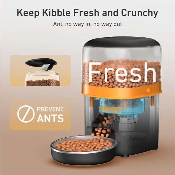 Comedero automático para gatos de 2 litros, programable, con batería de larga duración, ideal para Chile.