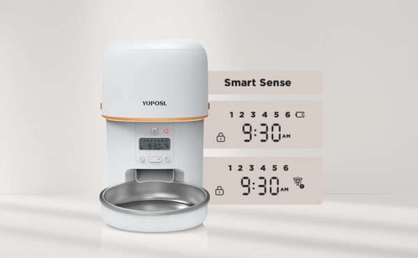 Comedero automático para gatos de 2 litros, programable, con batería de larga duración, ideal para Chile.