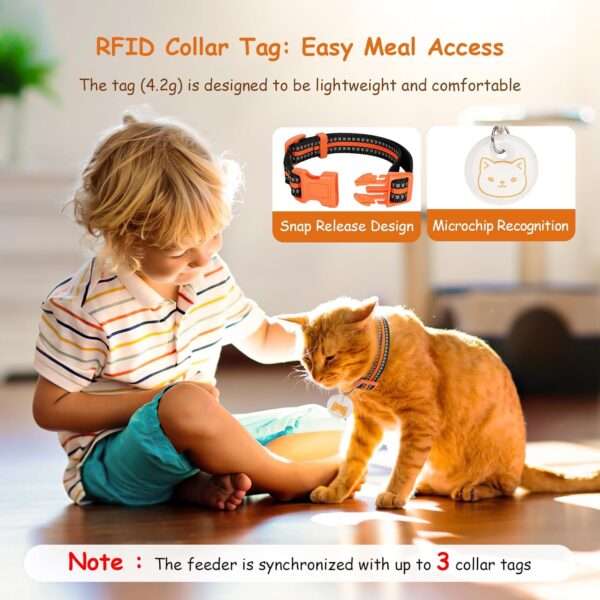 Comedero automático para gatos con sensor de microchip y doble fuente de alimentación, ideal para Chile.