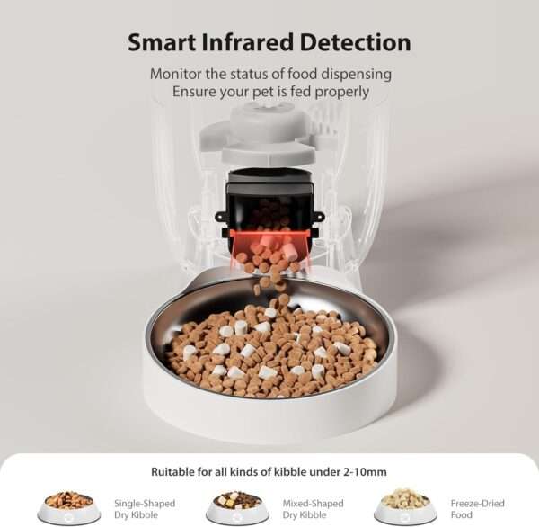 Comedero automático para gatos y perros, programable, con grabadora de voz y capacidad de 3 litros en Chile.