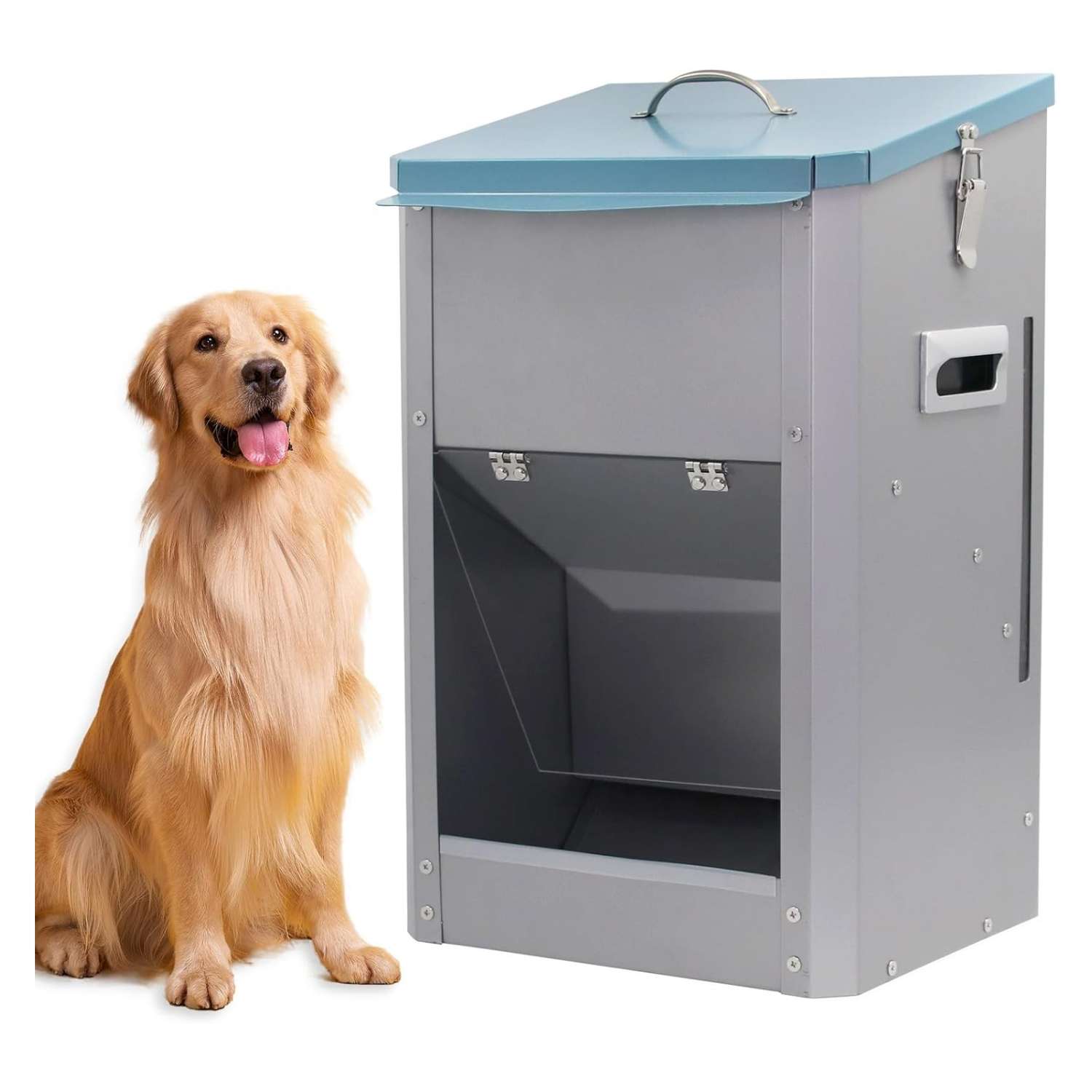 Comedero automático para perros grandes, gran capacidad de 11 kg, ideal para uso exterior en Chile.