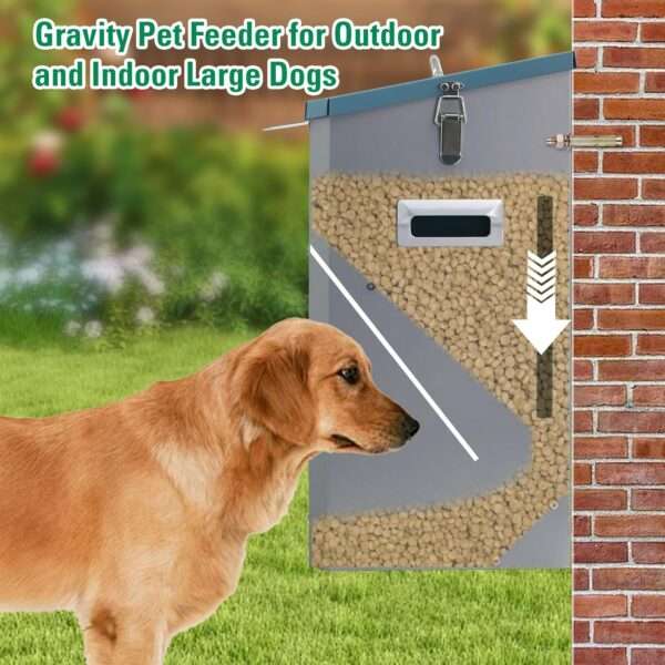 Comedero automático para perros grandes, gran capacidad de 11 kg, ideal para uso exterior en Chile.