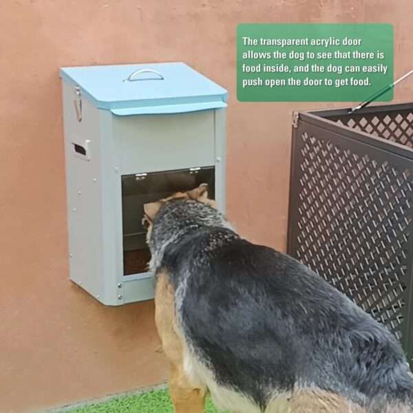 Comedero automático para perros grandes, gran capacidad de 11 kg, ideal para uso exterior en Chile.