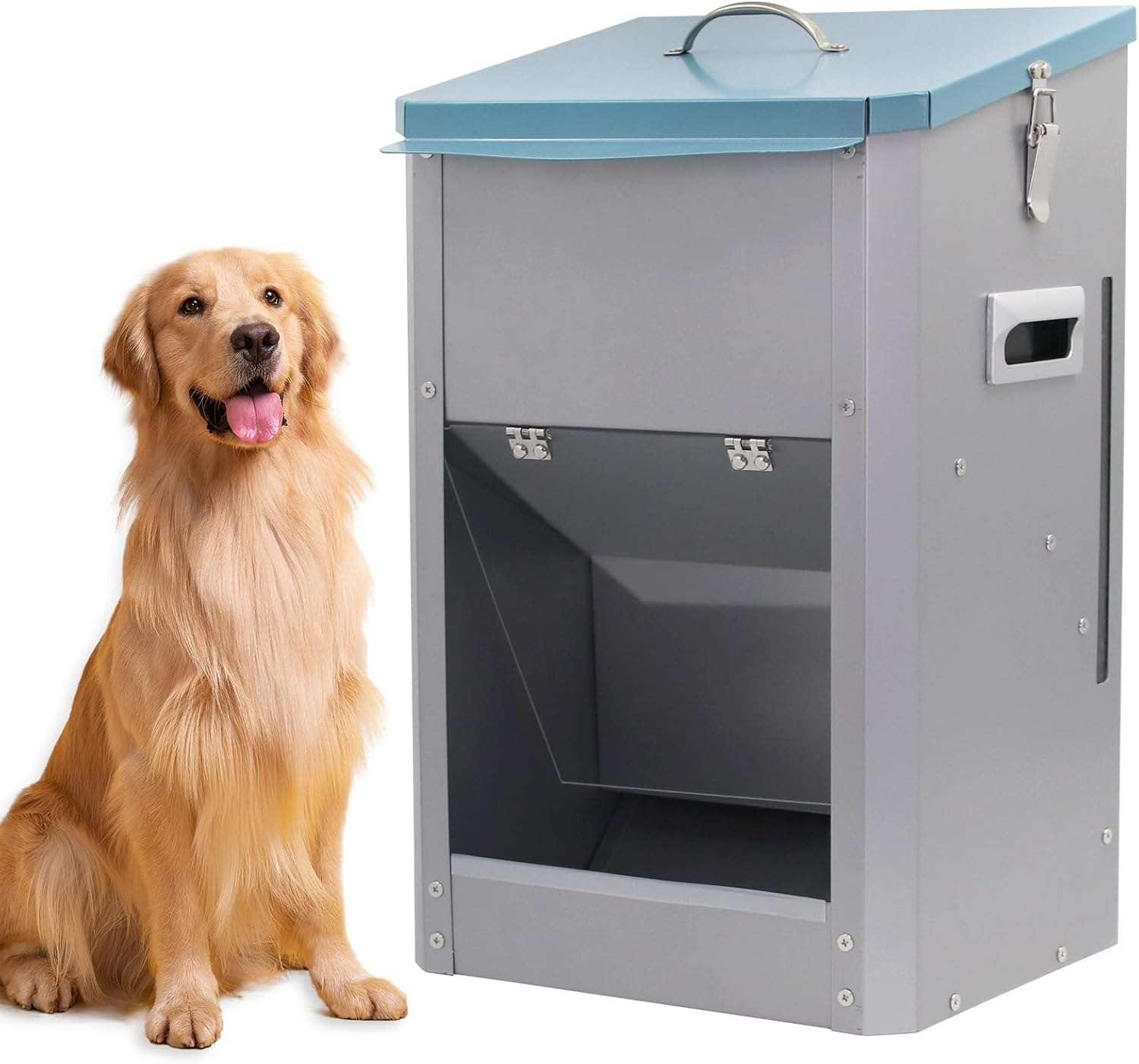 Comedero automático para perros grandes, gran capacidad de 11 kg, ideal para uso exterior en Chile.