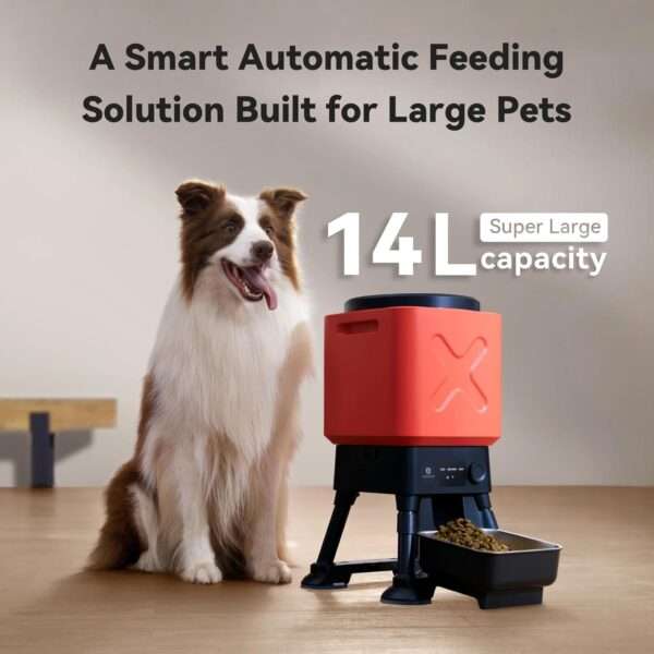 Comedero automático para perros grandes, gran capacidad de 14 litros, con sistema anti-bloqueo para Chile.