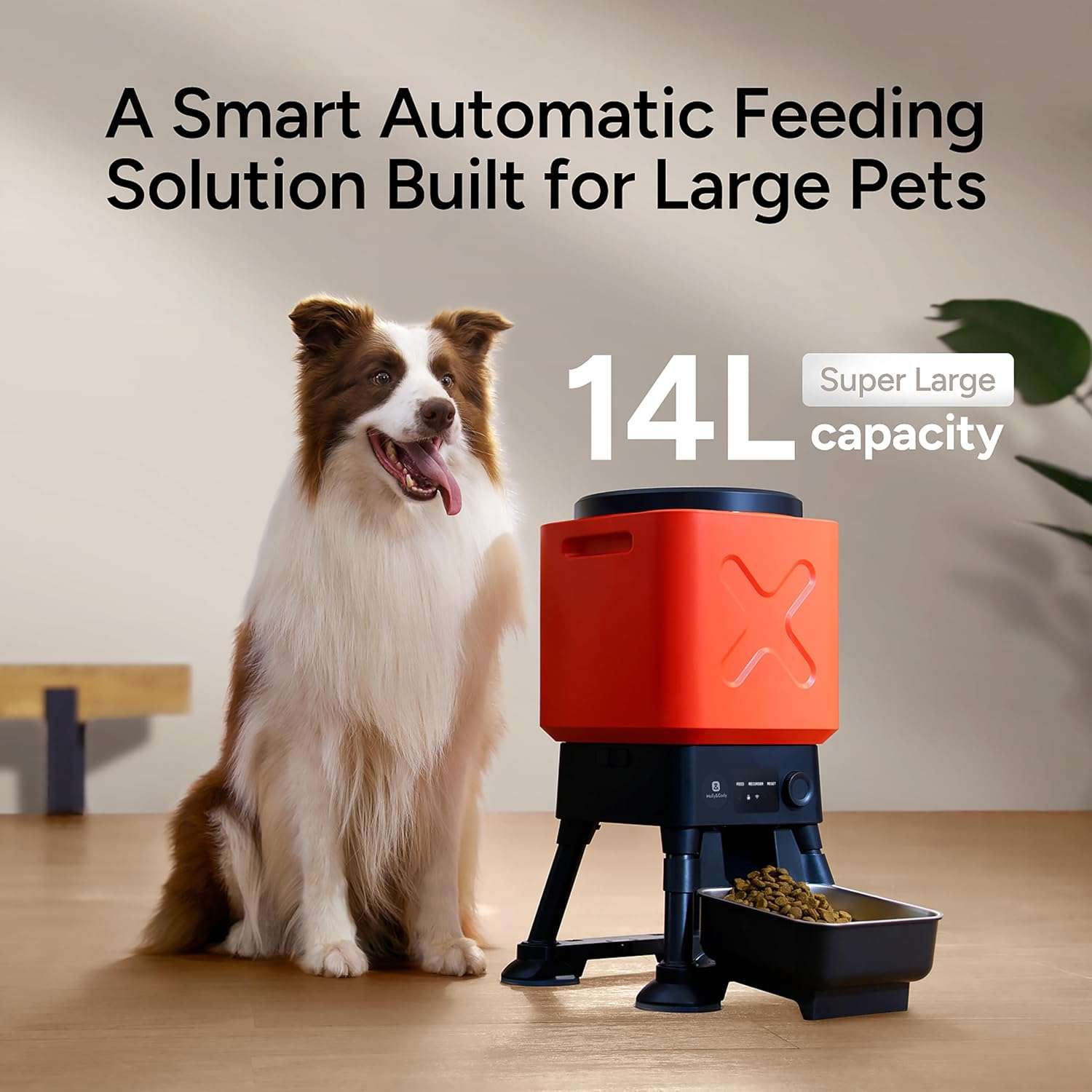 Comedero automático para perros grandes, gran capacidad de 14 litros, con sistema anti-bloqueo para Chile.