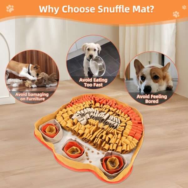 Alfombrilla de olfateo para perros. Es un juguete que fomenta la estimulación mental y el entrenamiento.