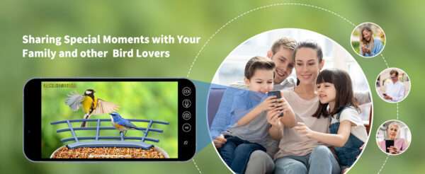 Comedero para pájaros con cámara Wi-Fi, energía solar, y detección de aves por inteligencia artificial.