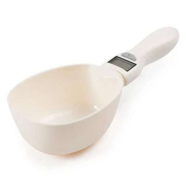 Cuchara medidora digital para alimentos de perro y gato.