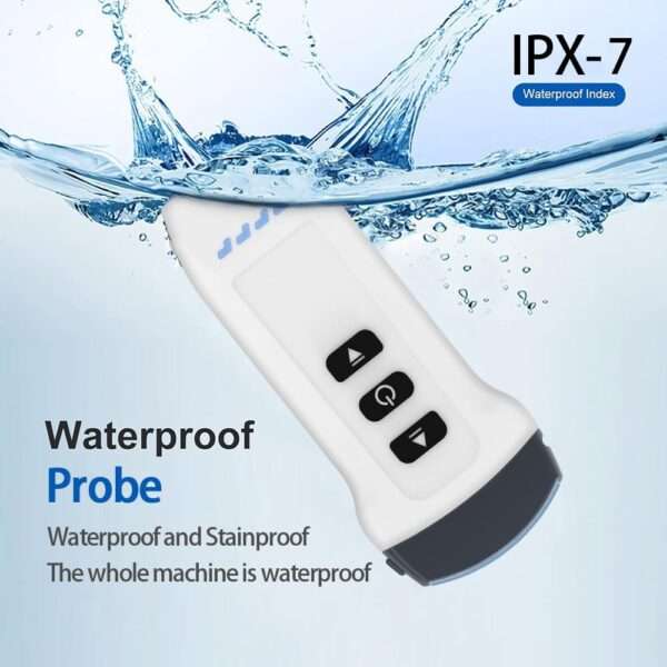 Ecógrafo Doppler color inalámbrico con doble sonda, ideal para diagnóstico veterinario.