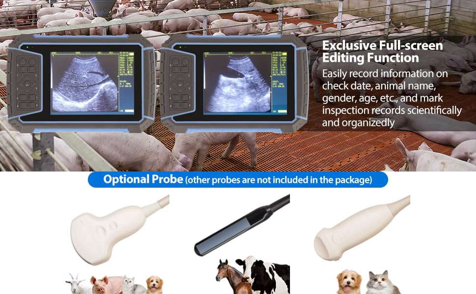 Ecógrafo veterinario portátil 2025 para diagnóstico de gestación en ganado.